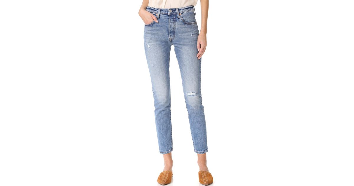 Levi's 501 Skinny Jeans in Blue | Lyst