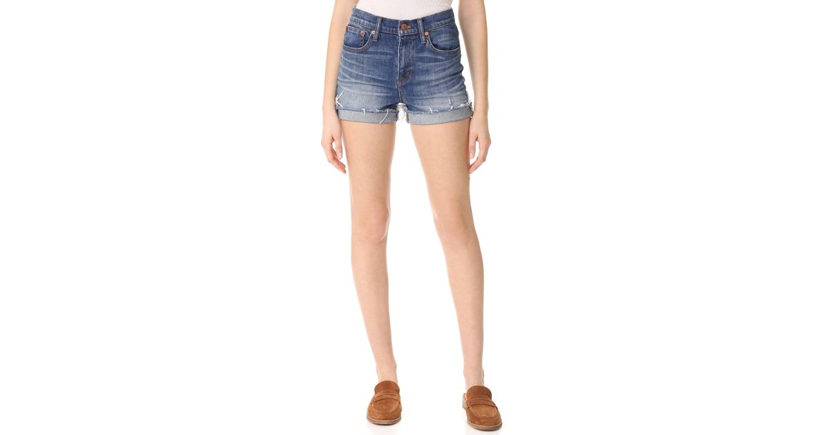 Madewell High Rise Denim Boy Shorts In 