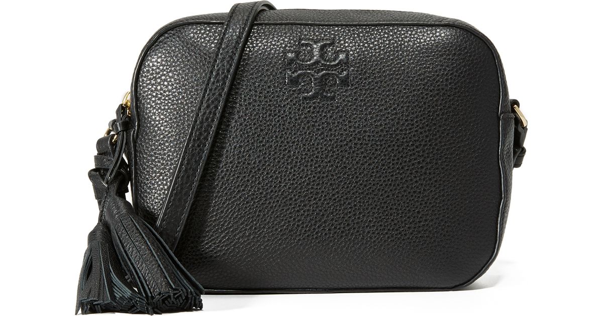 Tory Burch Leather Thea Shoulder Camera Bag in Black - Lyst