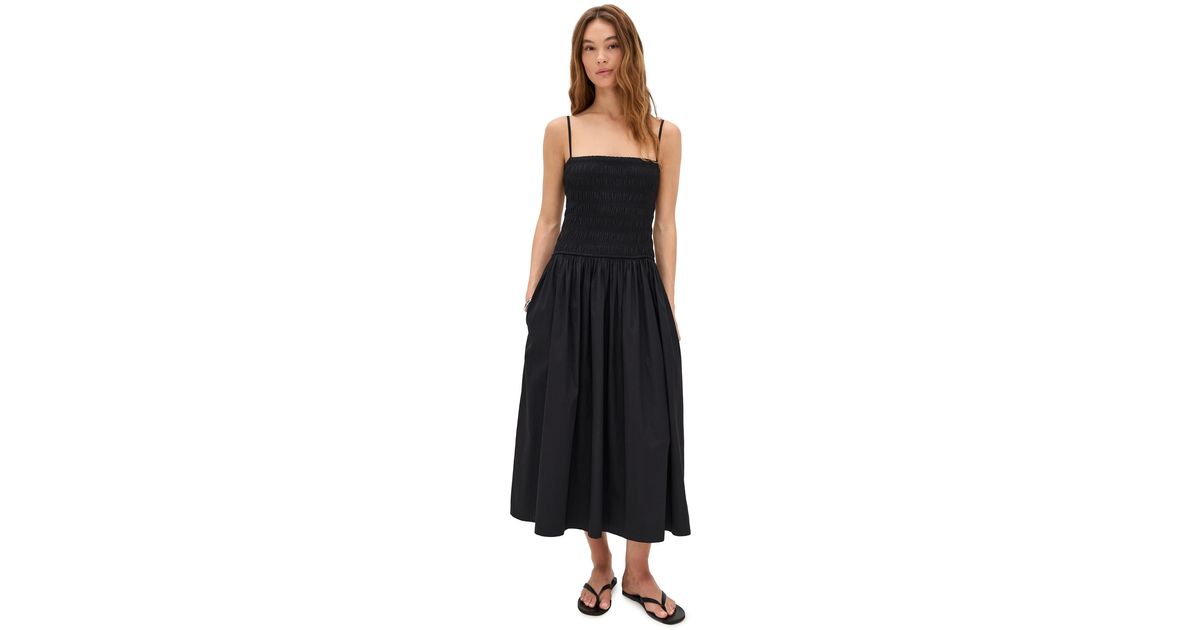madewell smocked cotton poplin maxi dress Petite Poplin Smocked Maxi Dress