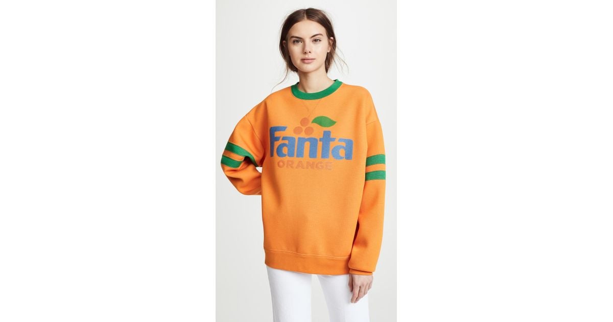 Marc Jacobs Fanta Sweatshirt With Long Sleeves & Crew Neckline in Orange |  Lyst