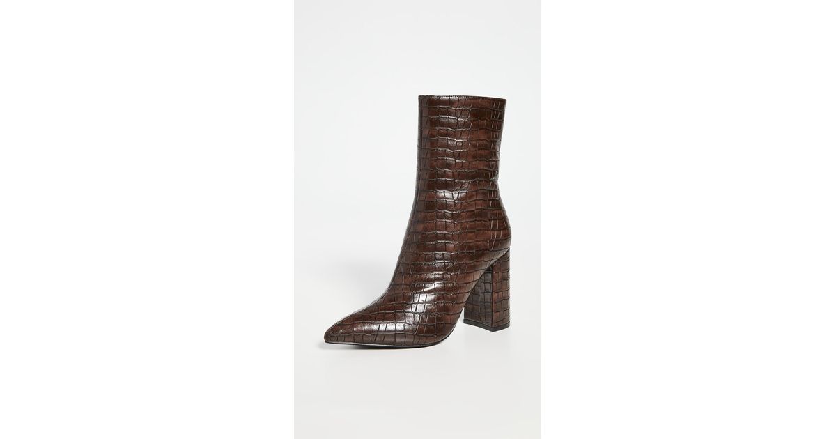 Jeffrey Campbell Leather Siren 3 Booties in Brown | Lyst