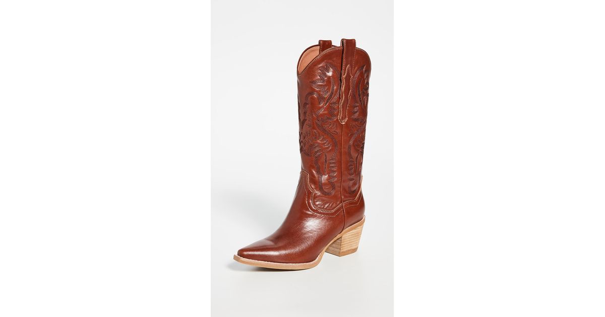 jeffrey campbell dagget western boot latte