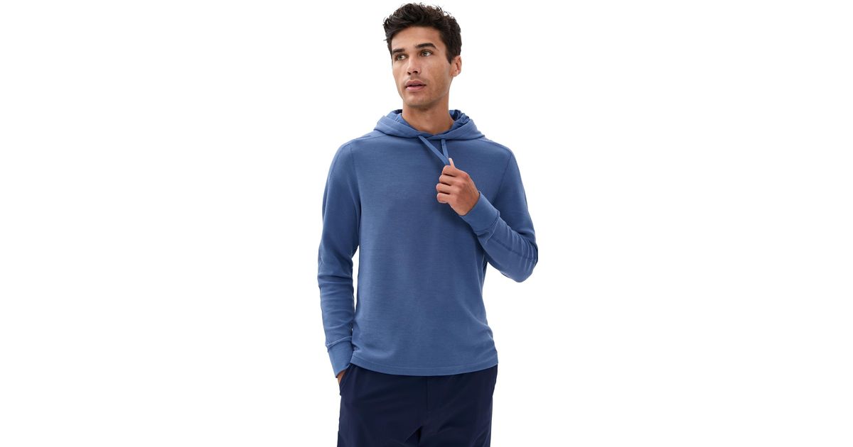 Ralph Lauren Tech Waffle Knit Hoodie in Blue for Men | Lyst