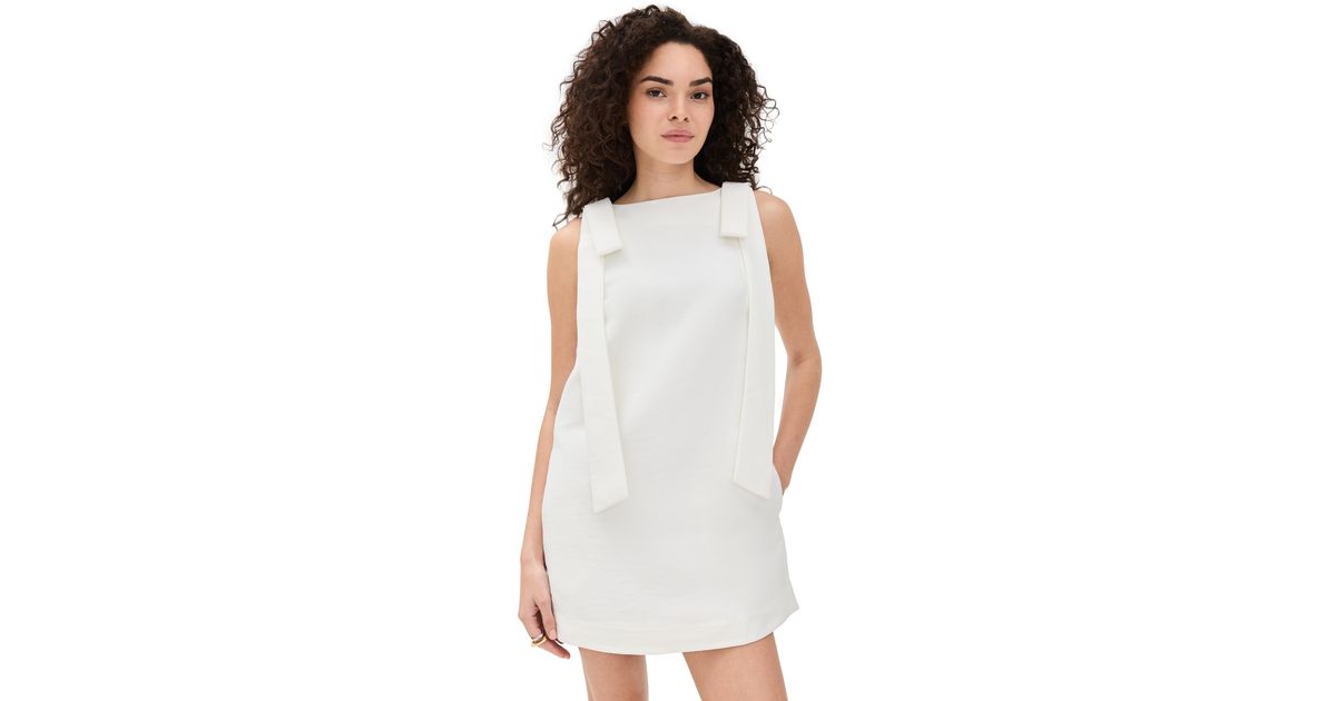 ALIGNE Fern Bow Tie Mini Dress in White | Lyst ALIGNE Fern Bow Tie Mini Dress in White | Lyst