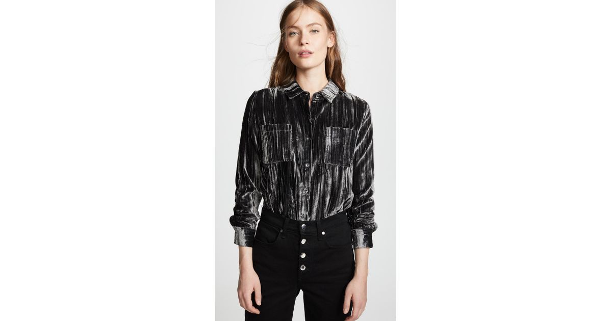 splendid moonstone velvet shirt