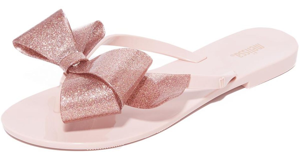 pink bow flip flops