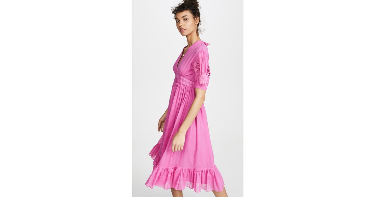 Carolina K Cotton Greta Dress in Pink - Lyst