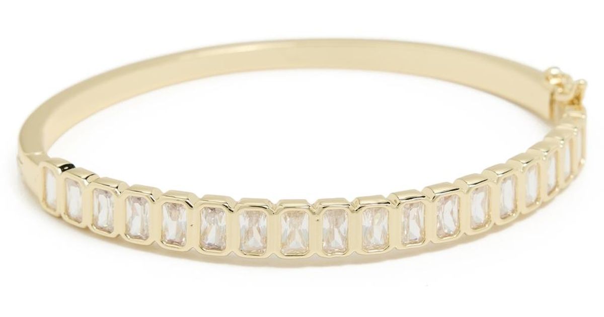 By Adina Eden Colored Baguette Cubic Zirconia Bezel Tennis Bangle in ...