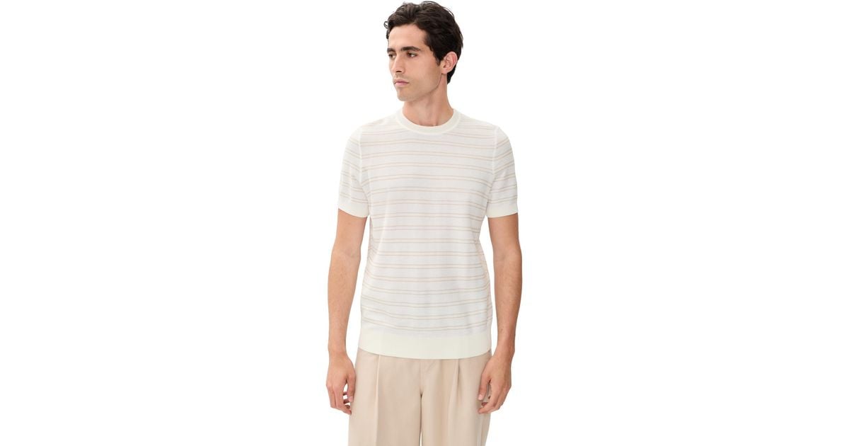 Boss White Nalon Knit Shirt for men