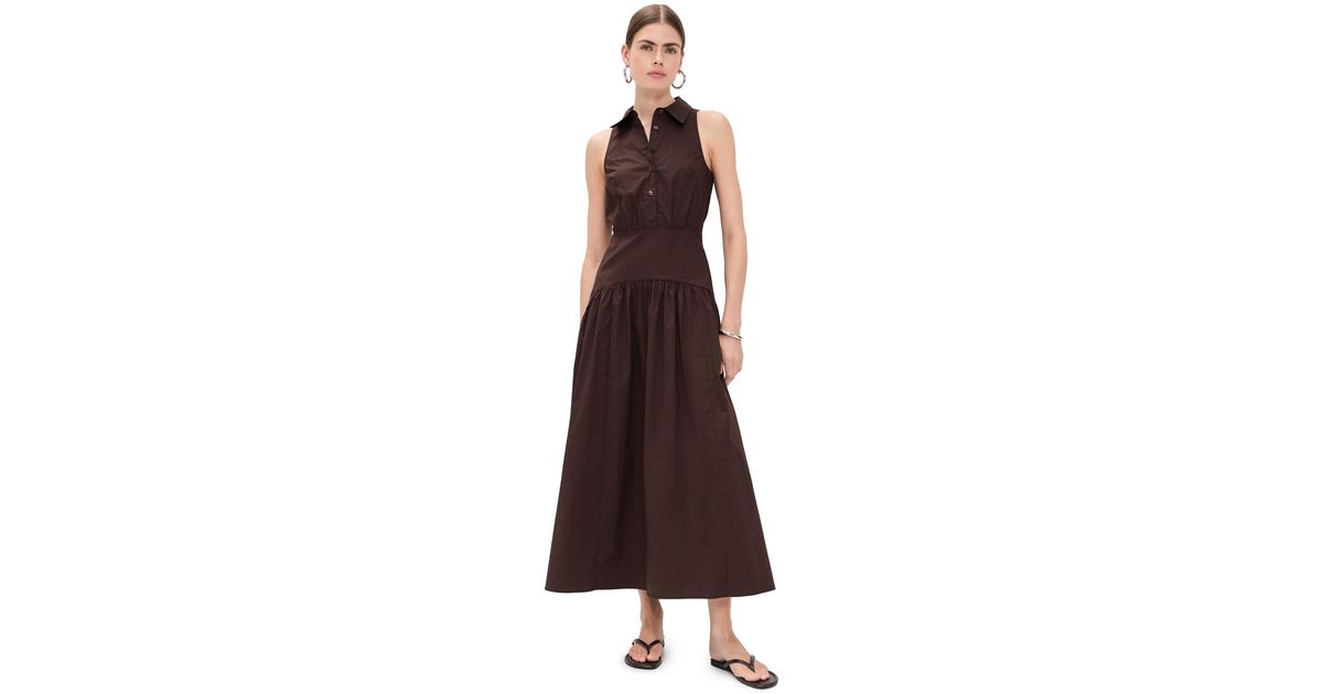 staud romy dress brown STAUD, Romy Dress in Earth, Size 6
