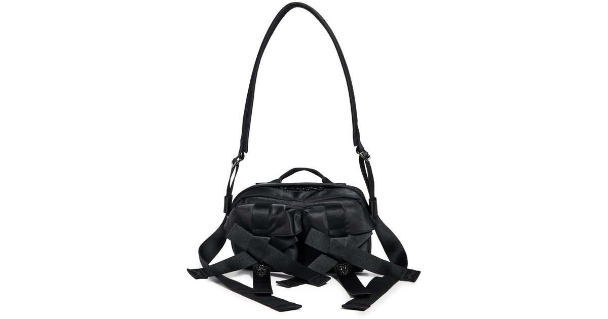 Simone Rocha Beaded Classic Bow Crossbody Bag in Black | Lyst