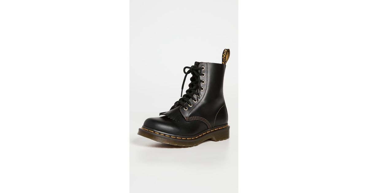 Dr. Martens 1460 Pascal Abruzzo Combat Boots in Black | Lyst