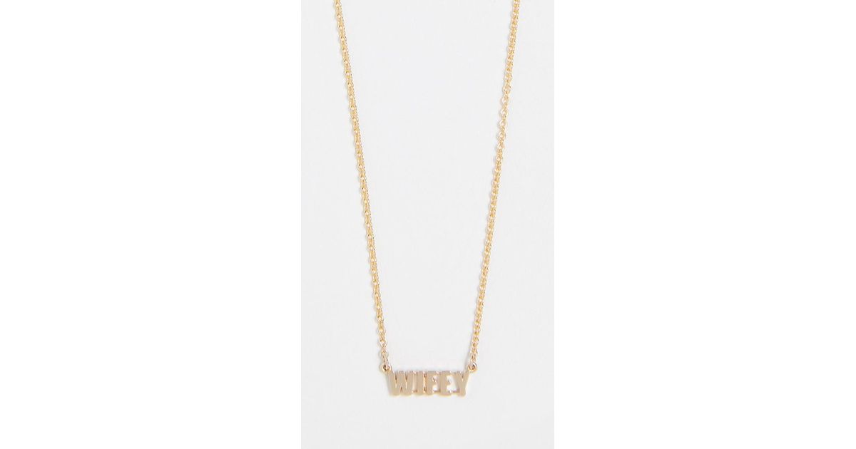 Gold wifey necklace outlet