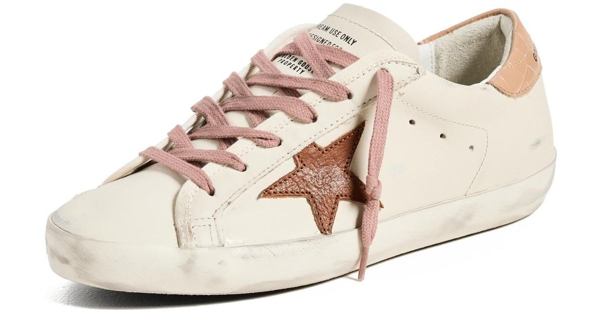 Golden Goose Super Star Leather Upper Sneakers And Star Croco 