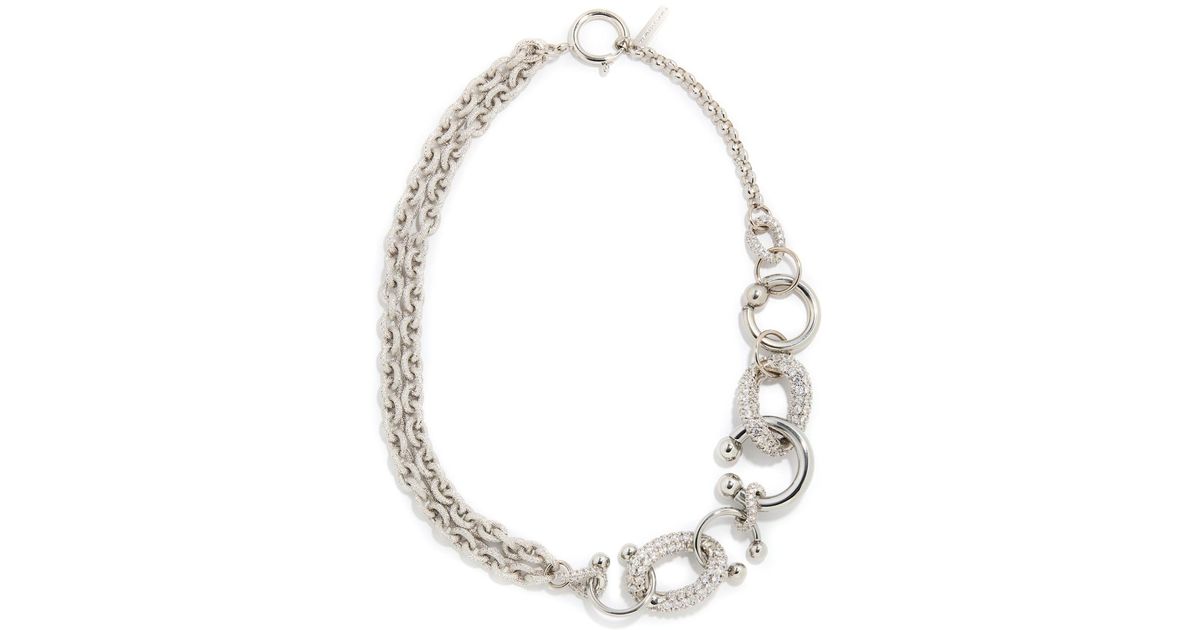 Justine Clenquet Dolly Crystal Choker in White | Lyst