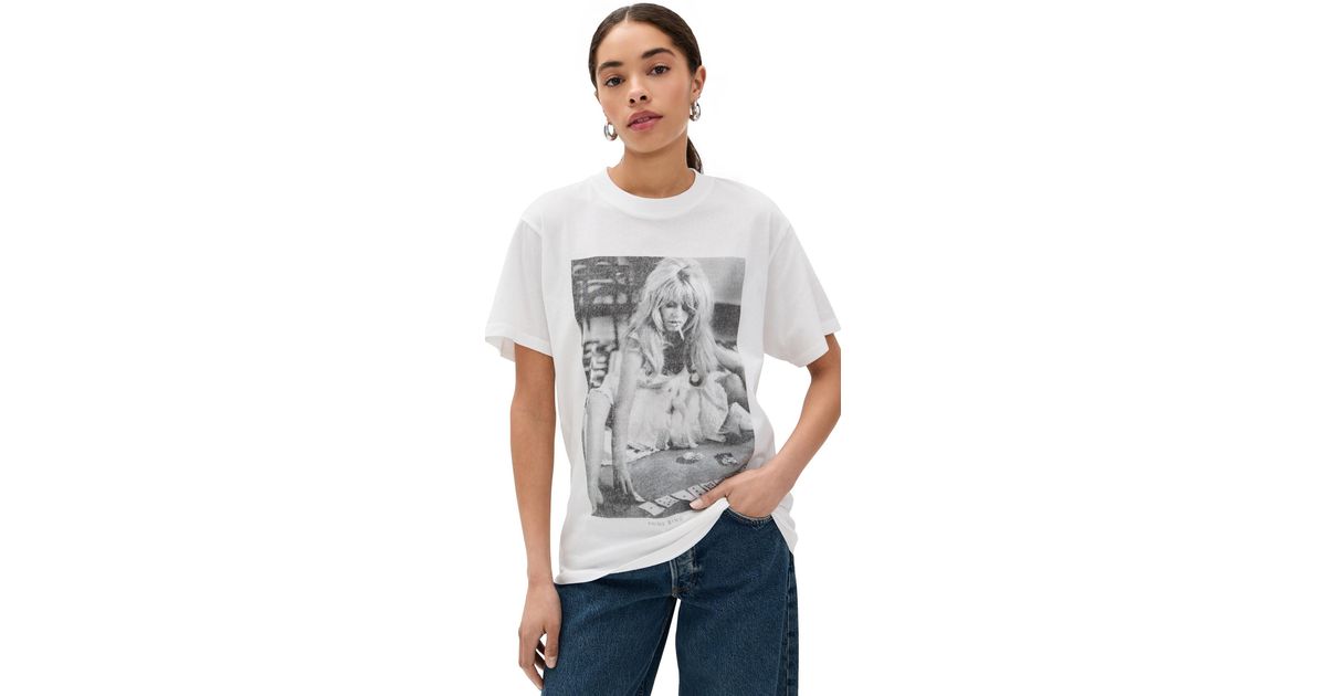 【ANINE BING リリティー AB X DK ブリジットバルドー Tシャツ ANINE BING Lili Tee AB X DK X Brigitte Bardot - Ivory