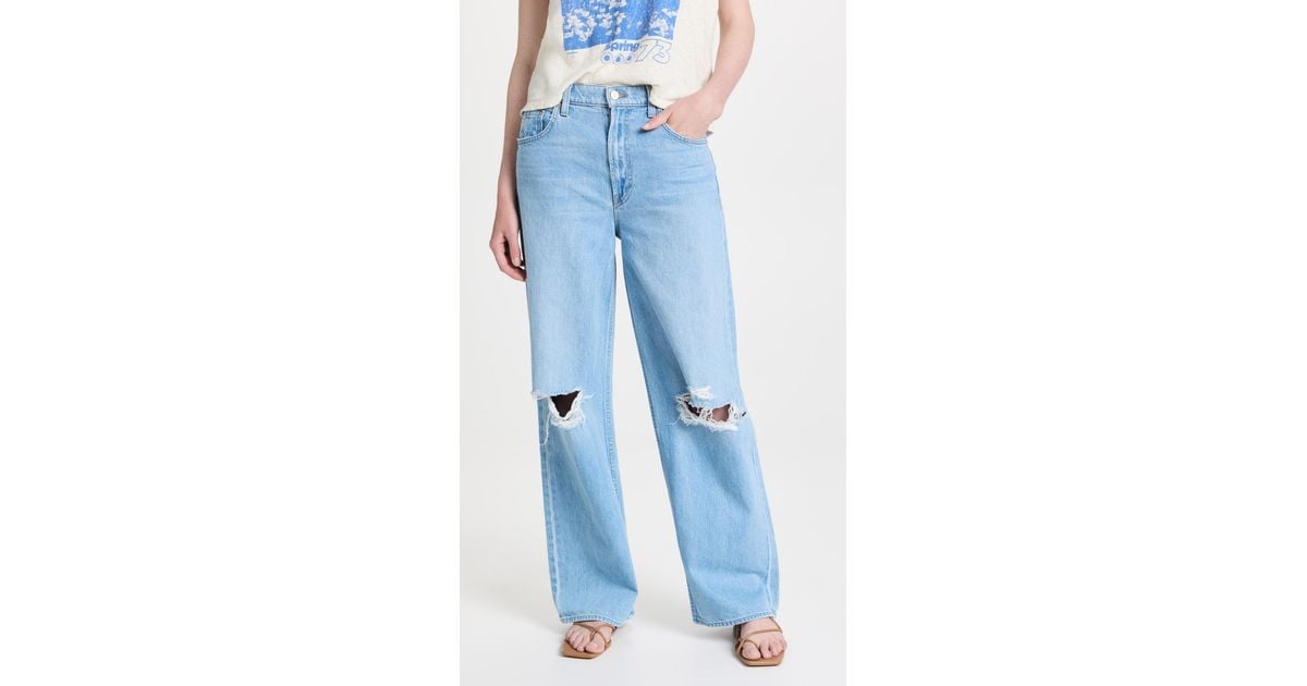 Mother Denim Snacks! The Fun Dip Puddle Jeans in Blue | Lyst