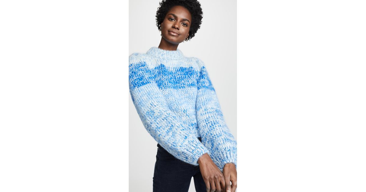 Ganni hand knit wool pullover sale