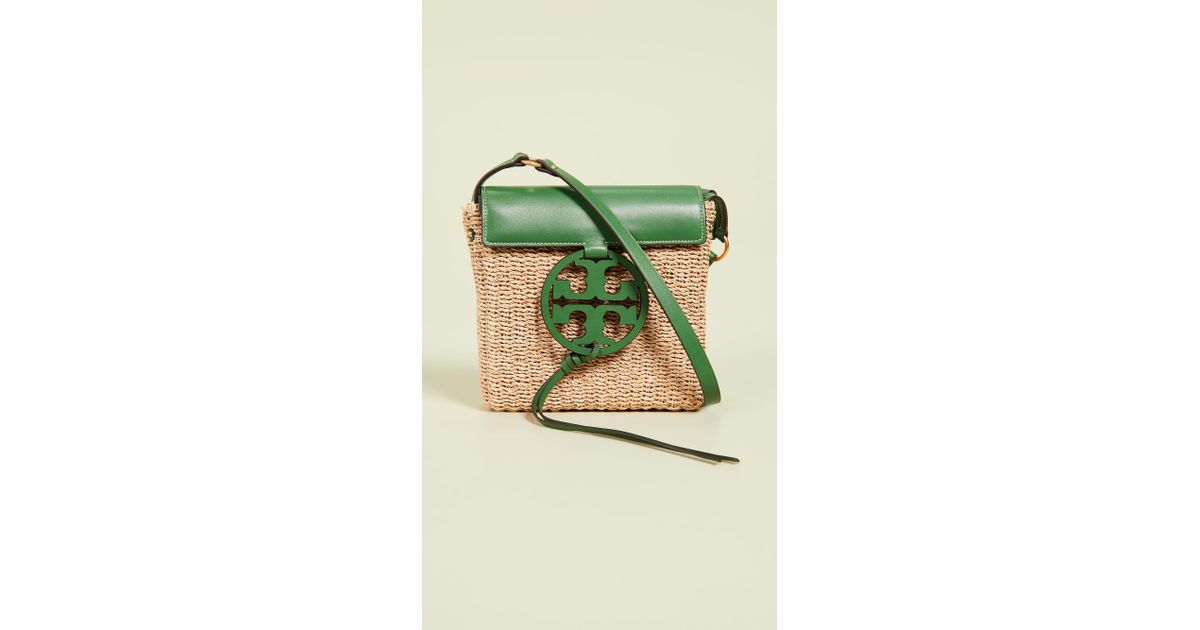 tory burch straw crossbody bolsa