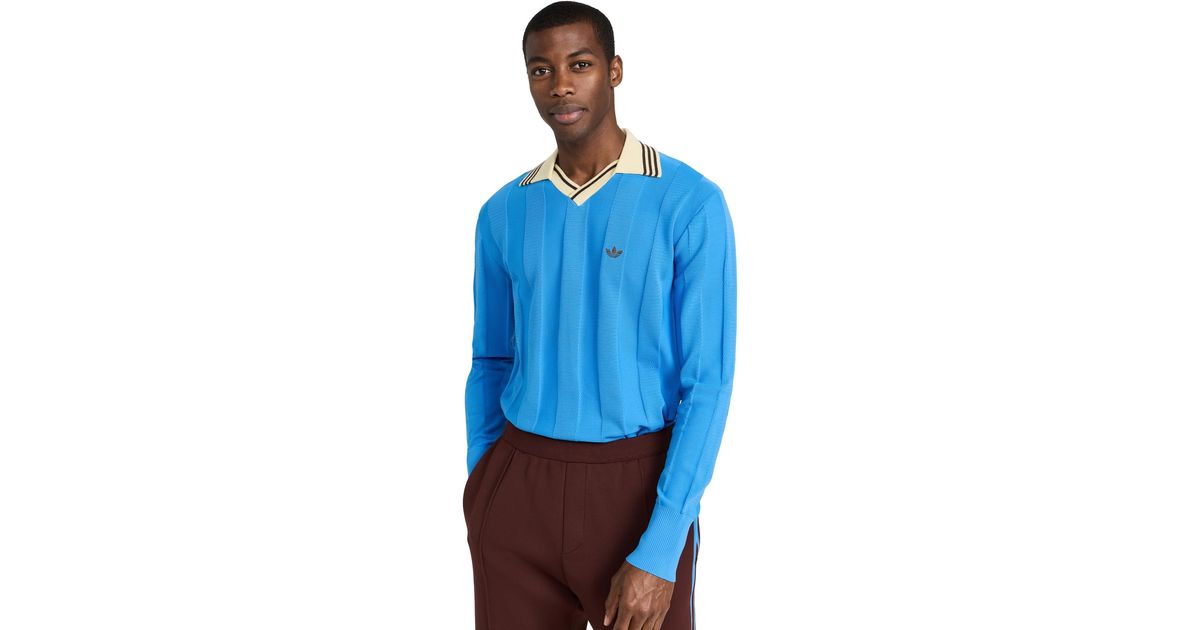 adidas Wales Bonner X Knit Football Shirt in Blue for Men | Lyst adidas Wales Bonner X Knit Football Shirt in Blue for Men | Lyst