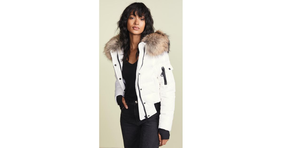 Skyler Fur Trim Short Down Coat Sale 