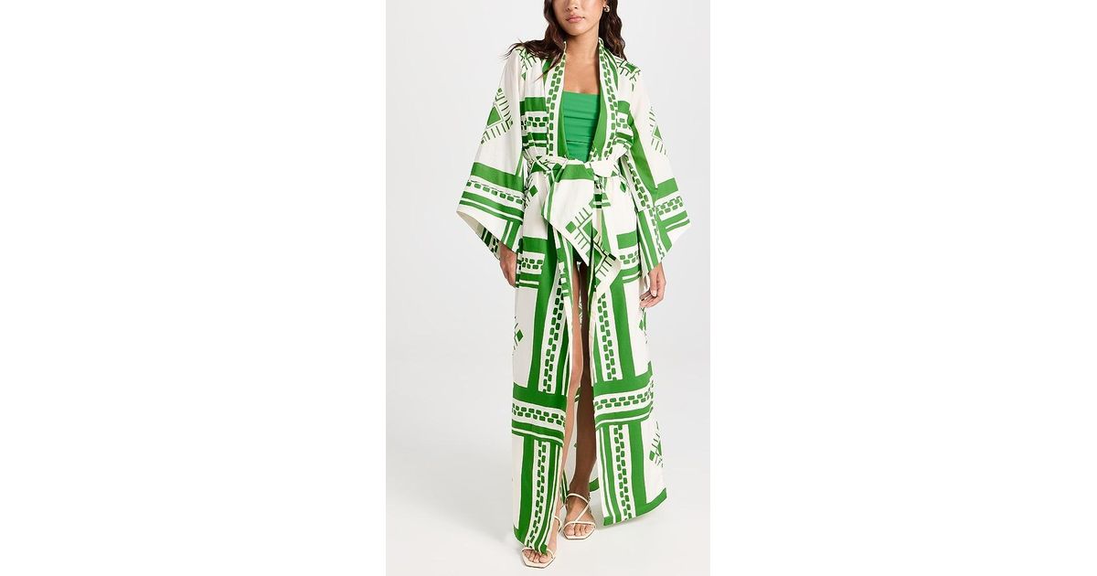 Johanna Ortiz Happy Mystery Kimono in Green | Lyst
