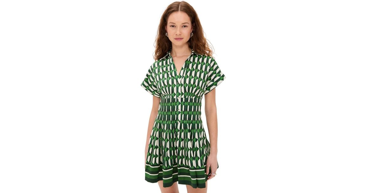 Cara Cara Nash Mini Dress in Green | Lyst