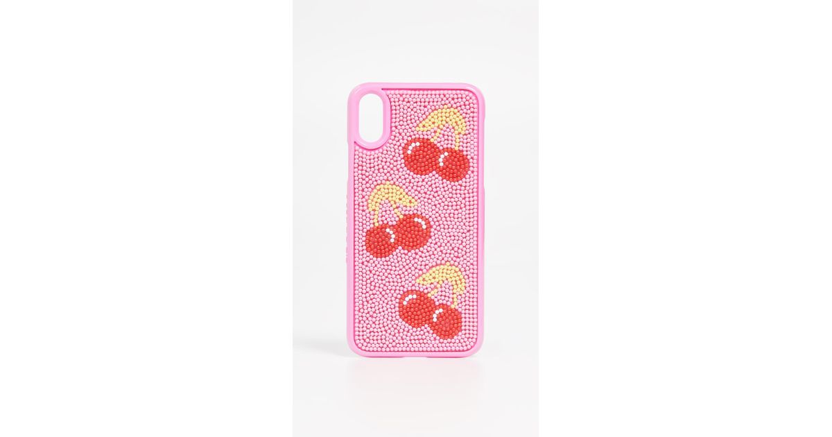 Skinnydip London Cherry Beaded Iphone X / Xs Case in Pink - Lyst