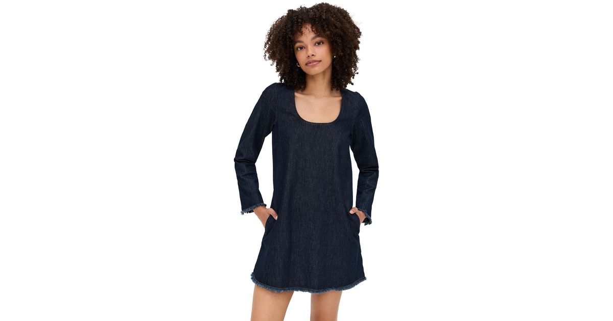 aligne denim mini dress ALIGNE Denim Mini Dress - Blue