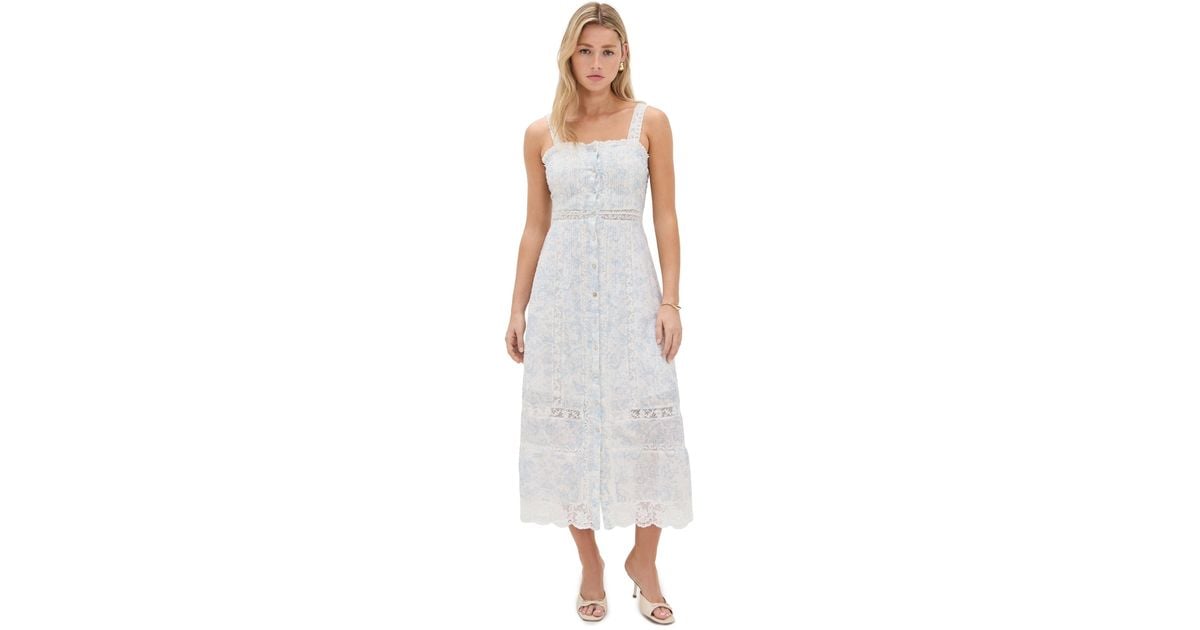 LoveShackFancy Judalon Dress in White | Lyst