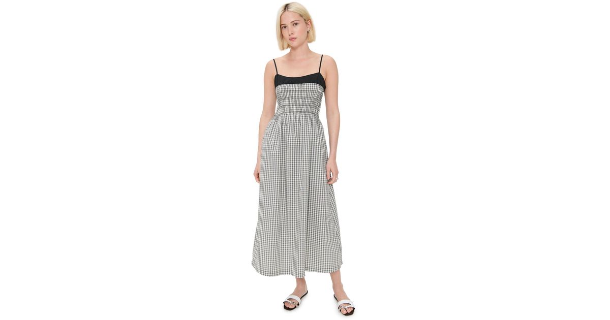 asymmetrical seam midi slip dress Yvette Slip Maxi Dress With Asymmetrical Hem - Butter
