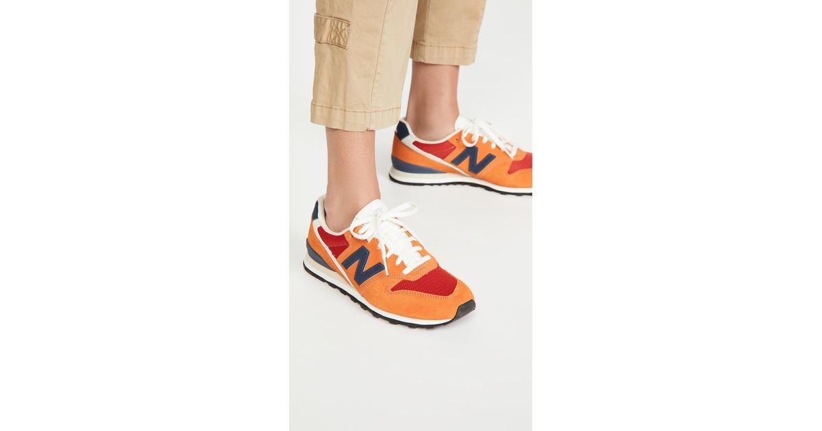 New Balance Leather 996 V2 Sneakers in Vintage Orange (Orange) | Lyst