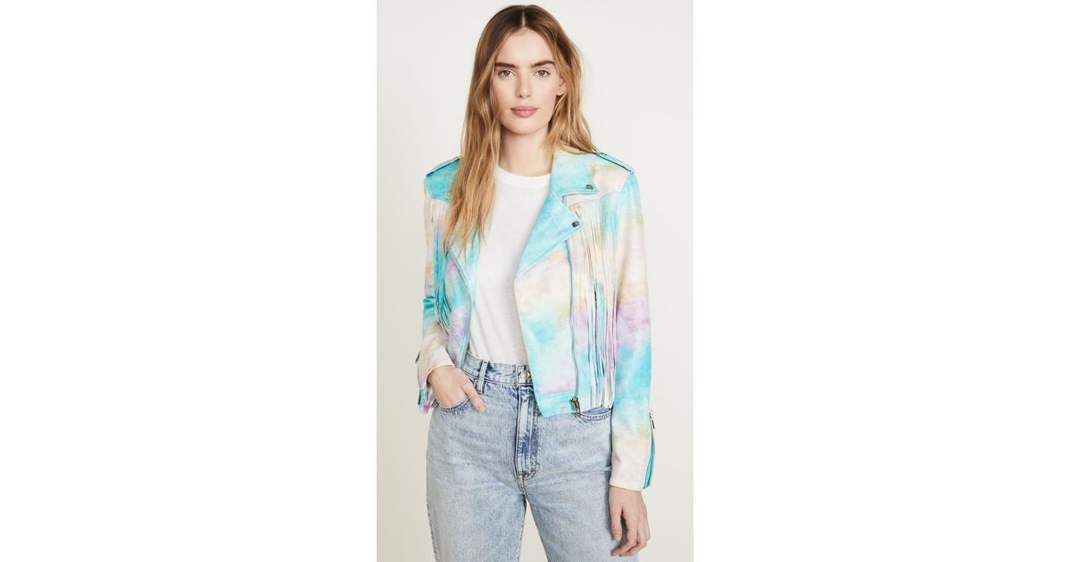 Blank NYC Go Loco Jacket in Blue Lyst