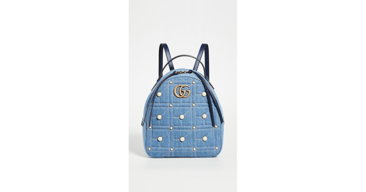 gucci denim backpack