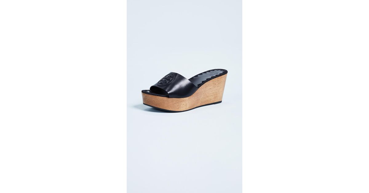 tory burch 80mm ines wedge slides