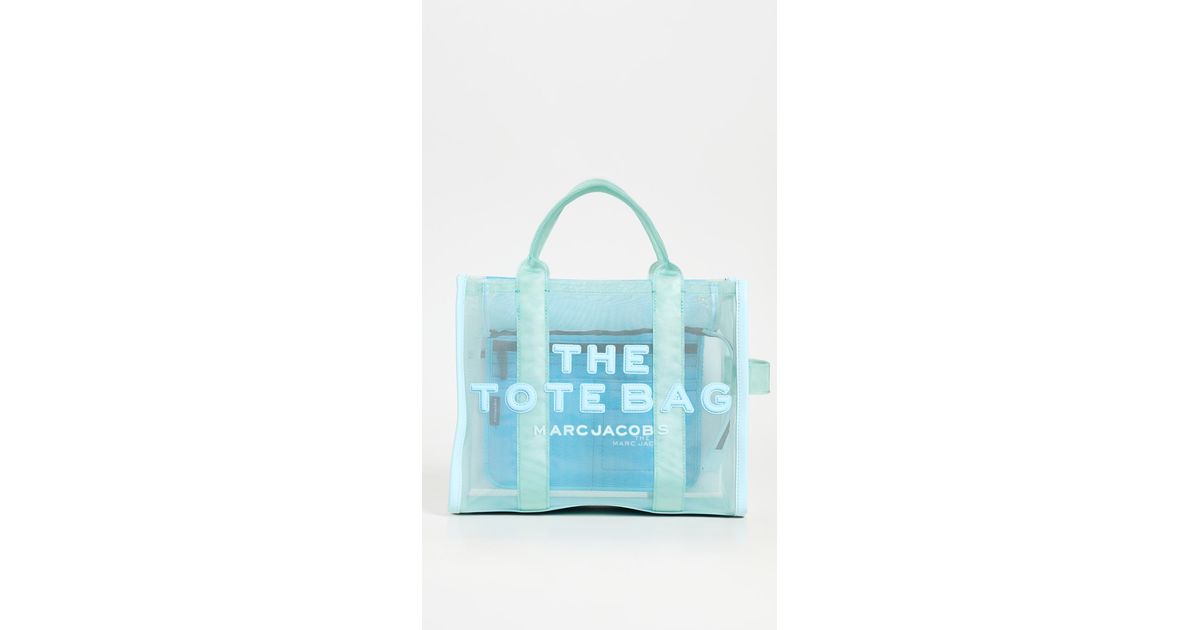 marc jacobs blue mesh tote bag