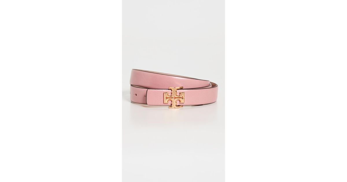 Tory Burch Pink and Gold Belt TORY BURCH Britten Logo Reversible Belt Model: 141739  main image 4