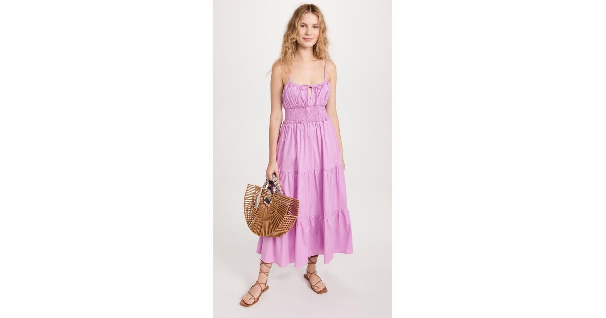 Wayf alma tiered midi dress Clearance