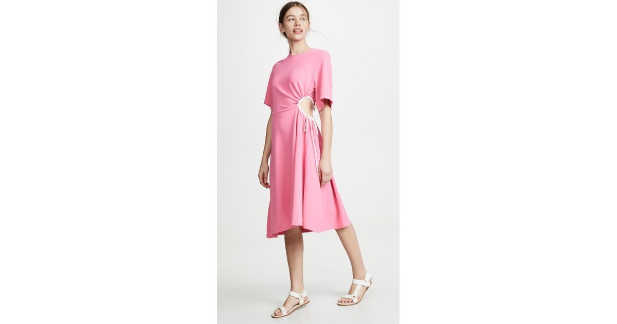 See By Chloé Synthetic Cutout Dress in Pink - Lyst