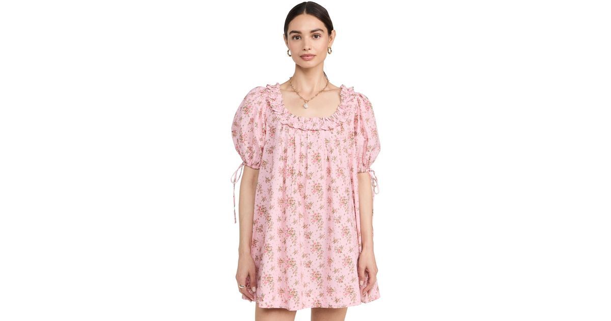 damson madder jemima mini dress Damson Madder Women's Jemima Mini Dress in Red Damson Madder