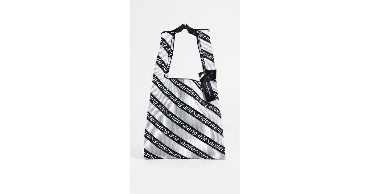 Alexander Wang Knit Jacquard Shopper Tote in Black | Lyst Canada