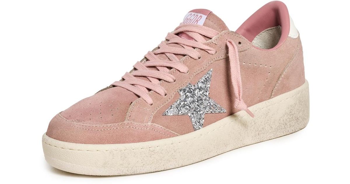 Golden Goose Ballstar 2 Suede Upper And Spur Glitter Star Leather 