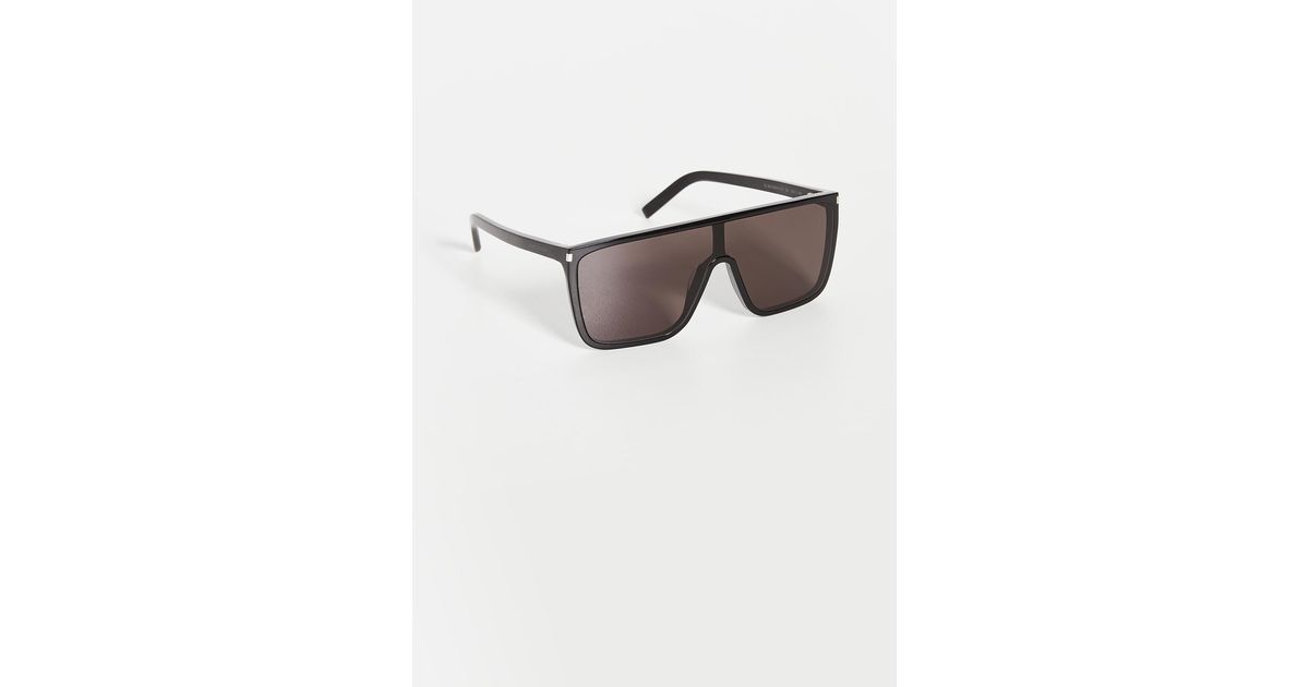 Saint Laurent Sl364 Mask Ace Sunglasses in Black/Black/Black (Black