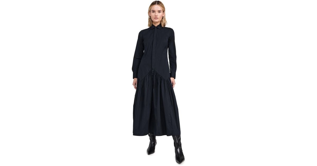 Polo Ralph Lauren Shirred-Yoke Oxford Shirtdress in Blue | Lyst