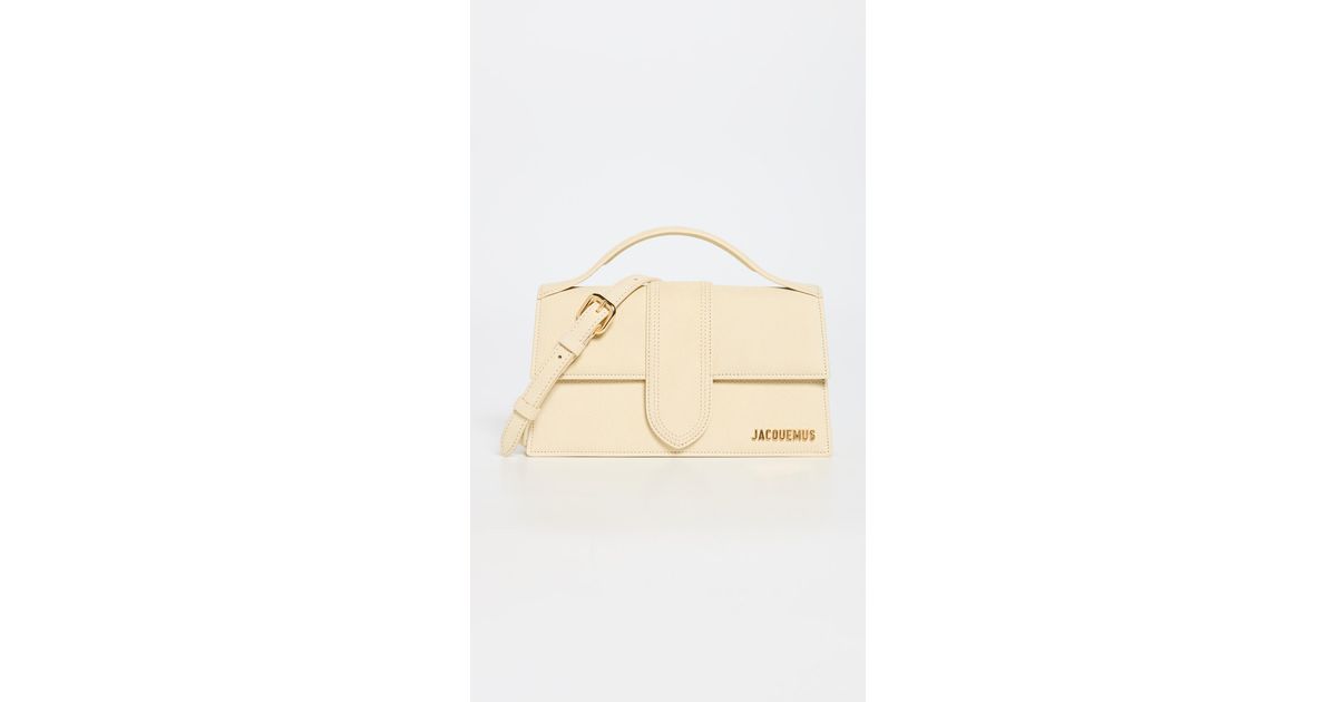 Jacquemus Leather Le Grand Bambino Satchel in Light Yellow (Yellow) | Lyst