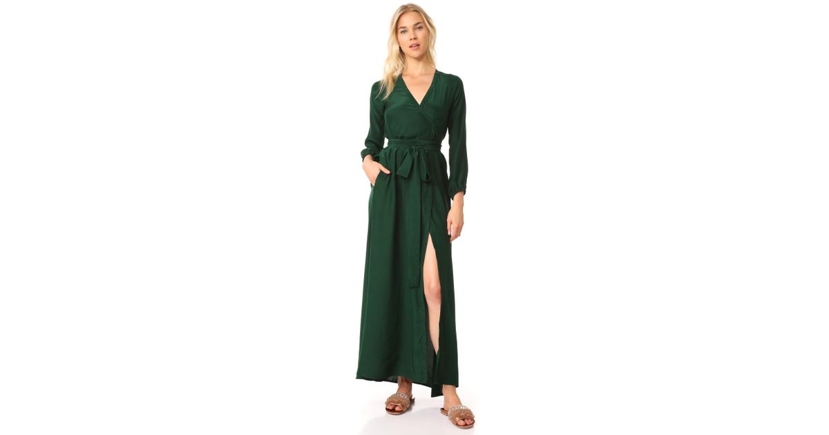 RHODE Jagger Wrap Dress in Green | Lyst