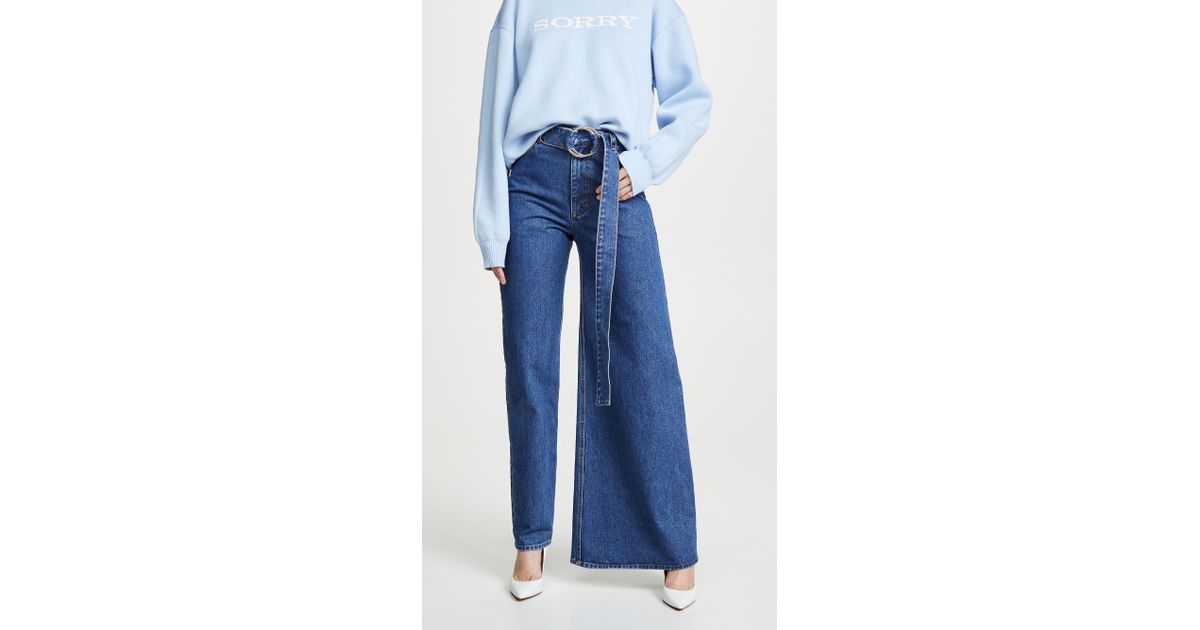 ksenia schnaider asymmetrical jeans