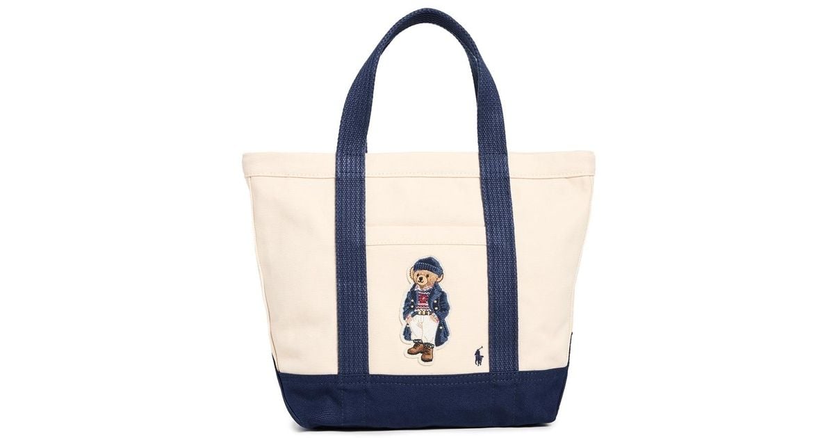 【Polo Ralph Lauren】Polo Bear Canvas Small Tote Canvas Small Polo Bear Tote for Women | Ralph Lauren® PA