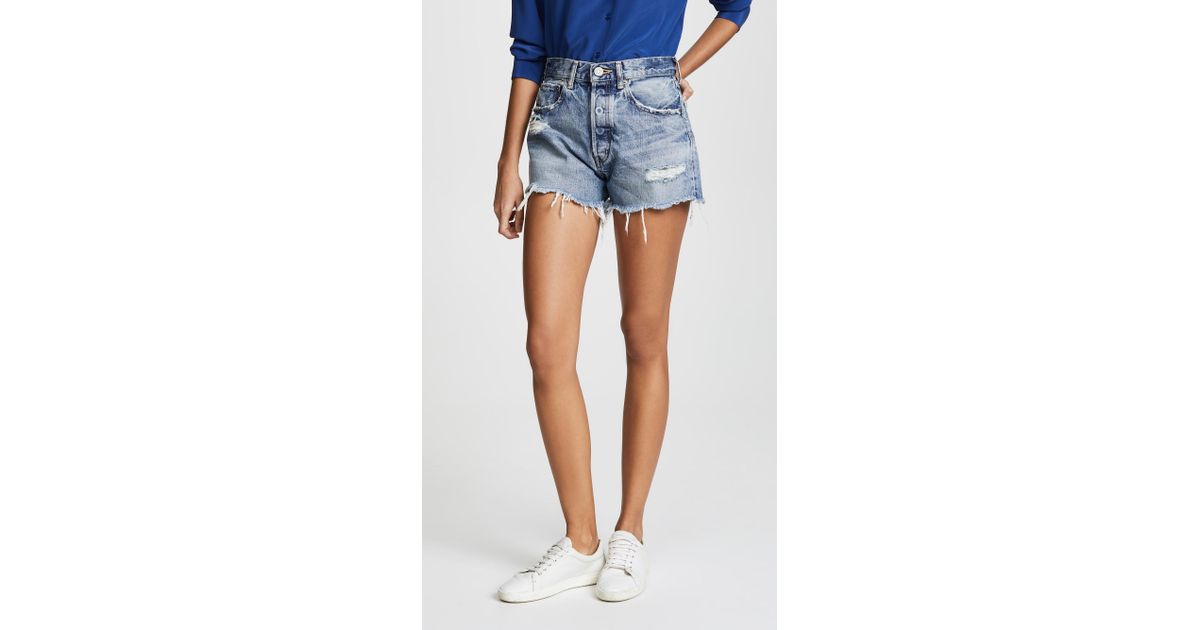 Moussy Denim Chester Shorts in Blue 